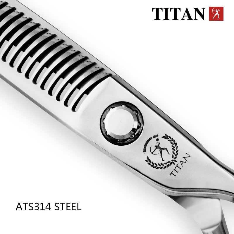 Color: Red - TITAN professional barber scissors 6inch cutting hair thinning set shear JP ATS314 stainless steel