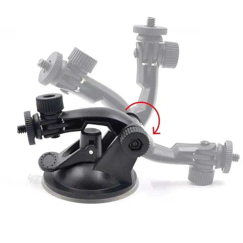 Color: Black - Gimbal Car Bracket Car Suction Cup Stable Mount Holder with Adapter Clip for DJI Pocket 3 Osmo Pocket 1/ 2 Camera  Accessories