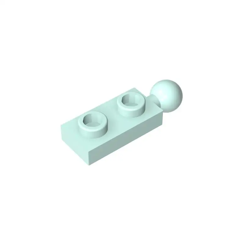 Color: GRAY - Gobricks MOC Compatible Assembles Particles 22890 Plate Modified 1 x 2 with End Towball Building Blocks DIY High-Tech Spare Toys