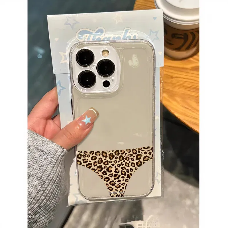 Color: Clear, Ships From: CHINA, Material: Vinyl - for IPHONE 15 case 14 13 12 11 PROMAX 7 8 PLUS X XR XS MAX Leopard print soft silicone anti-drop and shock-proof