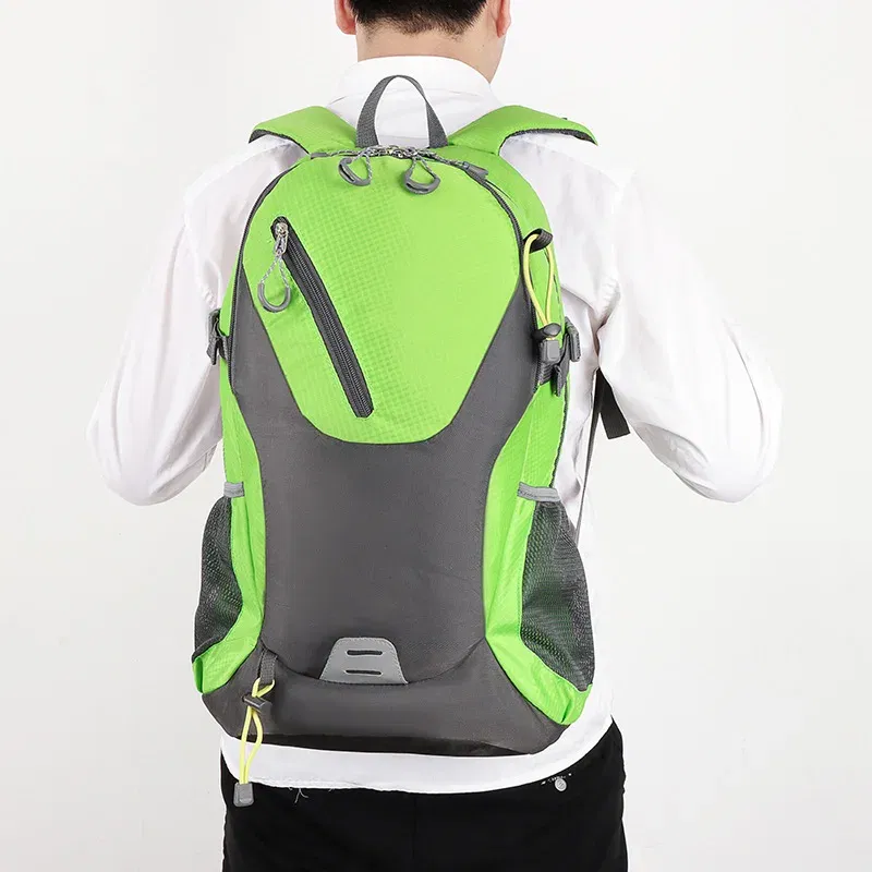 Color: Gold - 2024 New Outdoor Backpack Hiking Sports Mountaineering Bag Riding Backpack 40L Waterproof Backpack Leisure Travel Bag