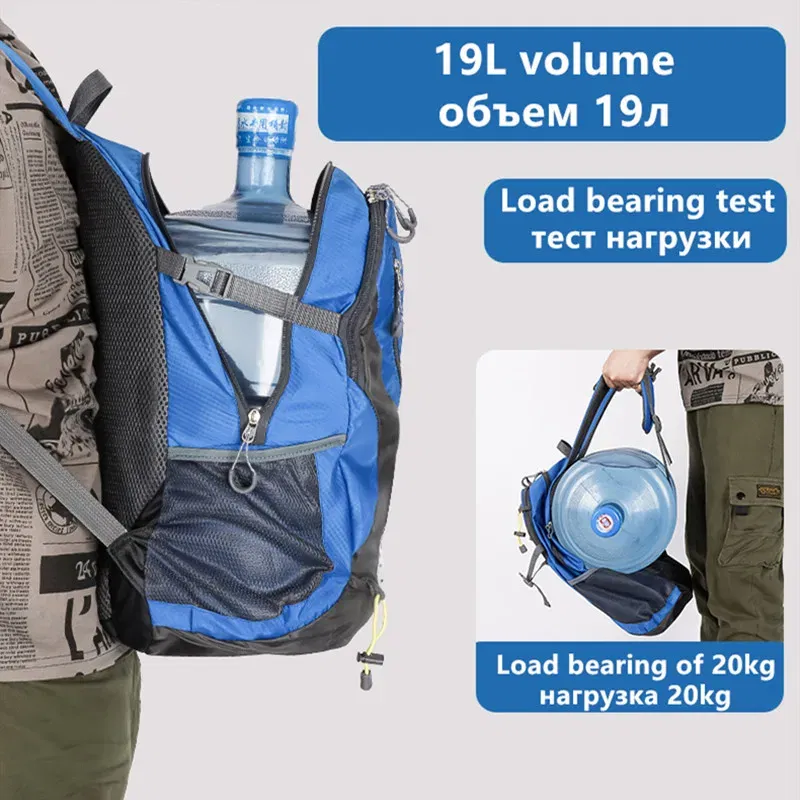 Color: Gold - 2024 New Outdoor Backpack Hiking Sports Mountaineering Bag Riding Backpack 40L Waterproof Backpack Leisure Travel Bag