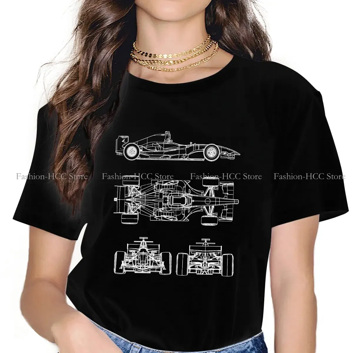 Color: WHITE, Size: XL - Race Car Project Special Polyester TShirt Formulate 1 Top Quality Creative Clothes  T Shirt Stuff