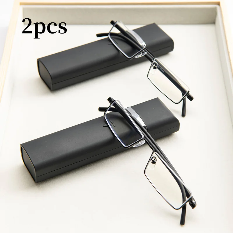 Frame Color: black, Eye Prescription: +275 - 2Pcs Suit Anti-blue Light Reading Glasses Ultralight TR90 Sport Presbyopia Eyeglasses Women Men Far Sight Eyewaer With Case +1.2
