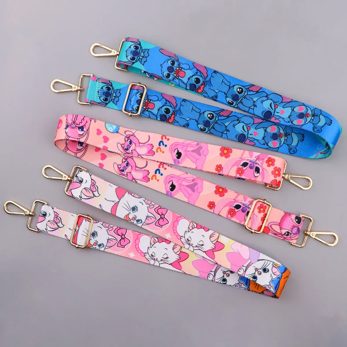 Color: Light Gold - Cute Cat StitchLadies Messenger Bag Shoulder Strap Bag Strap One Shoulder Adjustable Shoulder Strap Accessories Bag Strap