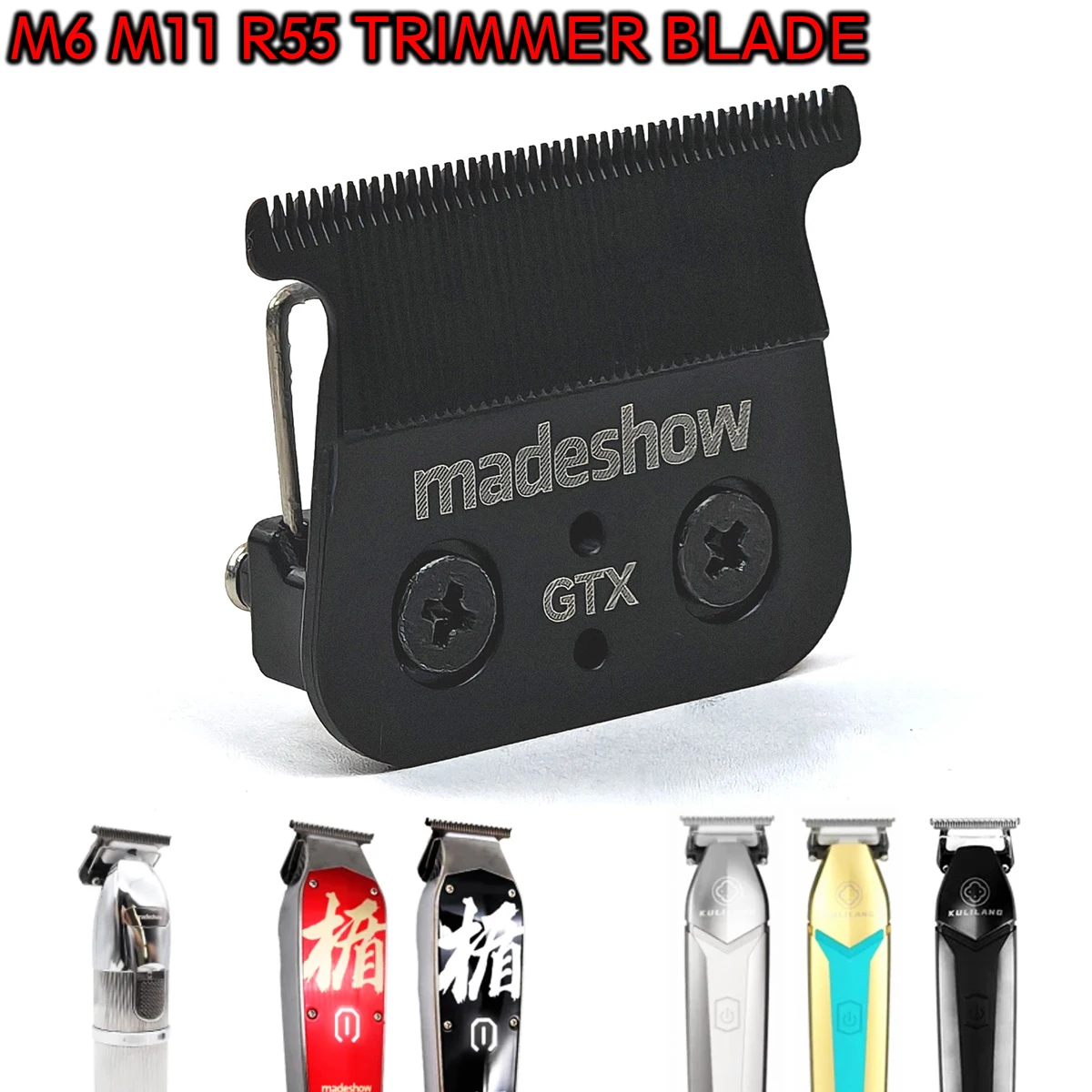 Color: Blue - Madeshow KULILANG M6 M11 R55 Ultra Thin Original Blade Professional Hair Trimmer 0mm Cutter Head Clipper Replacement Accessories