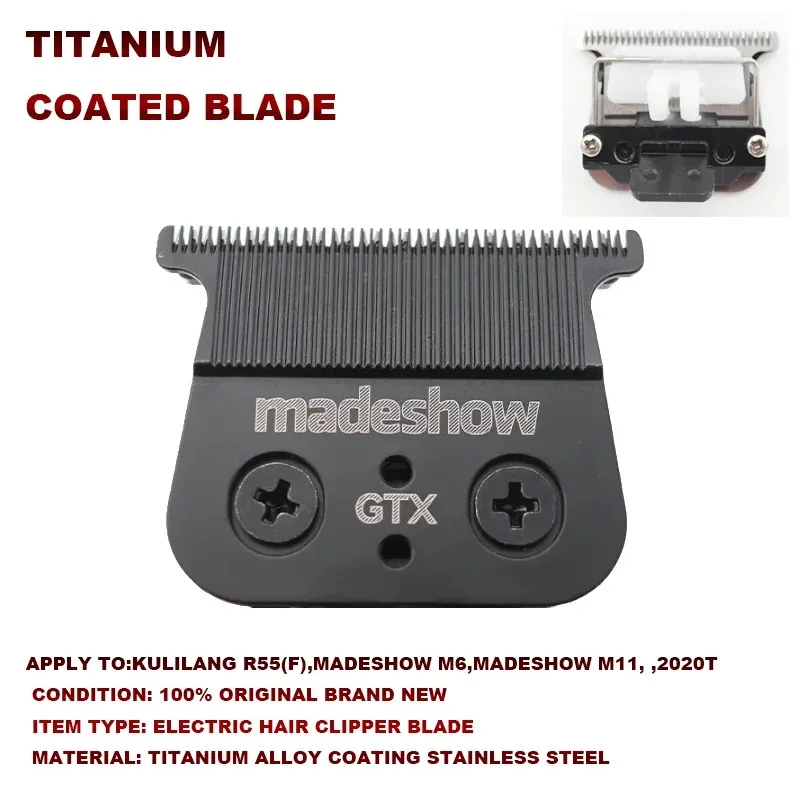 Color: Blue - Madeshow KULILANG M6 M11 R55 Ultra Thin Original Blade Professional Hair Trimmer 0mm Cutter Head Clipper Replacement Accessories