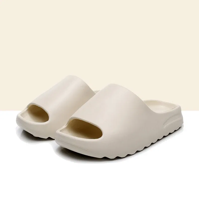 Color: black, Shoe Size: 40-41, Ships From: CHINA - Pallene 2025 New Men's Slippers Thick-sole Comfortable Men Sandals Non-slip Soft Sole Bathroom Slides Concise Light Men Slides