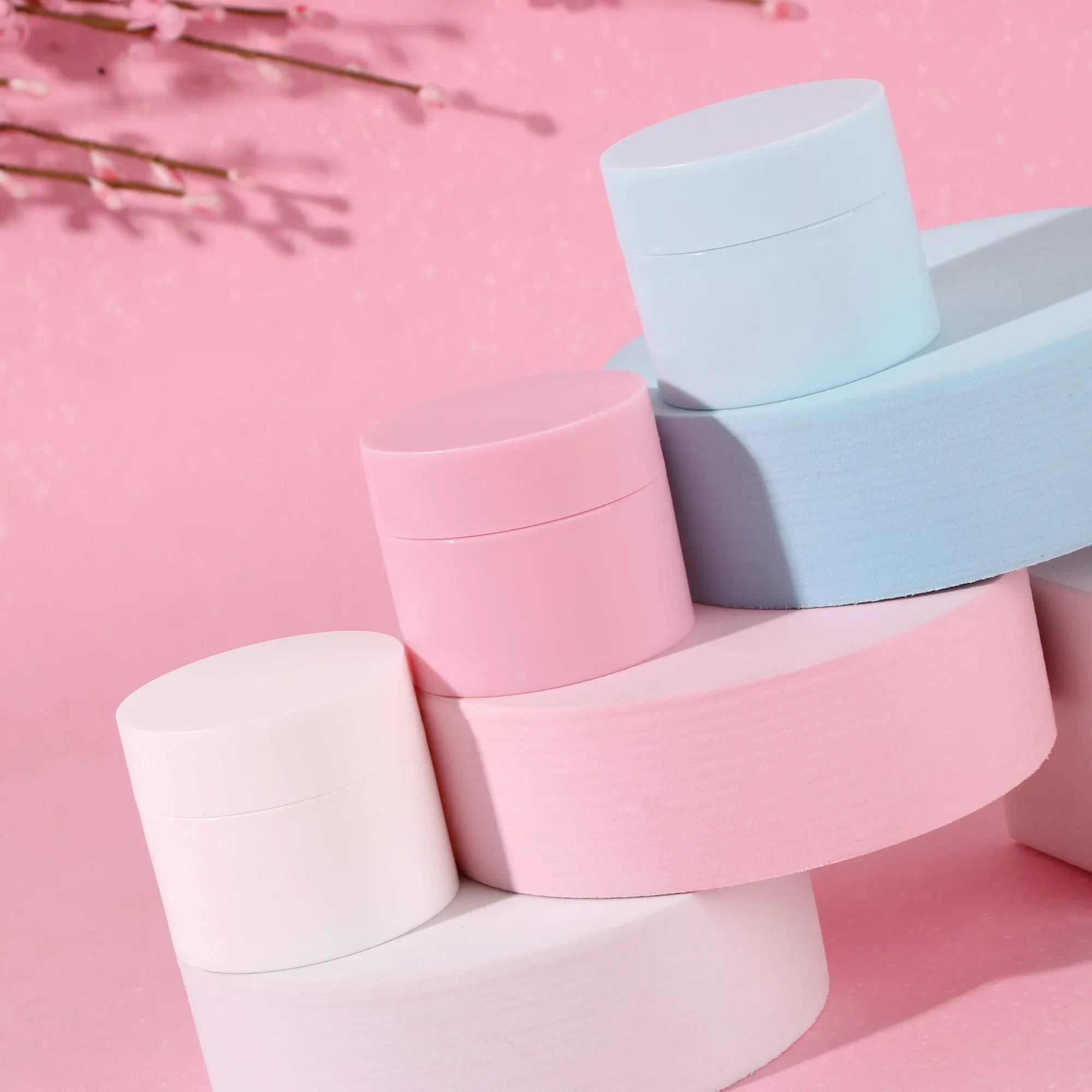 Color: light green, Specifications: 450 ml, Ships From: CHINA - 5g /15g/20g/30g/50g Empty Tight Waist Container Empty Travel Pp Facial Cream Jar Cosmetic Plastic Box Cosmetic Refillable Bottle