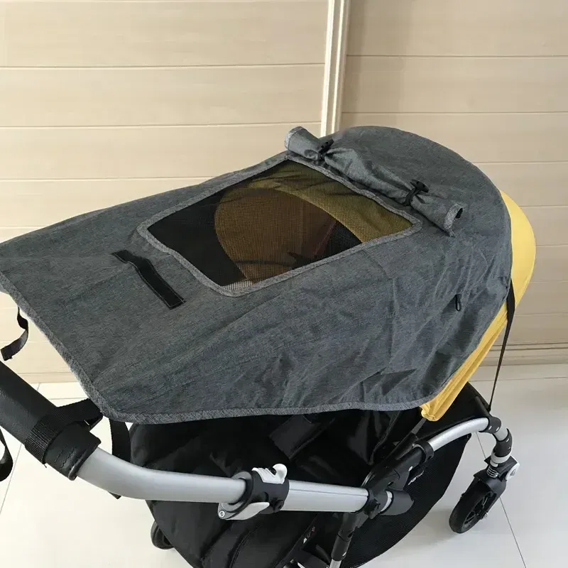 Color: Yellow - Universal Baby Stroller Accessories Sun Shade UV Protection Sunshade Carriage Canopy Cover for Prams Infants Car Seat Sun Visor