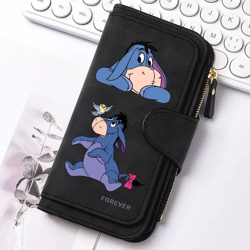 Color: Pink - ? Winnie the Pooh Women Wallets Card Wallet Coin Wallet Womens Bags for Girls Purse ID Wallets Female Coin Purse Girls Gift