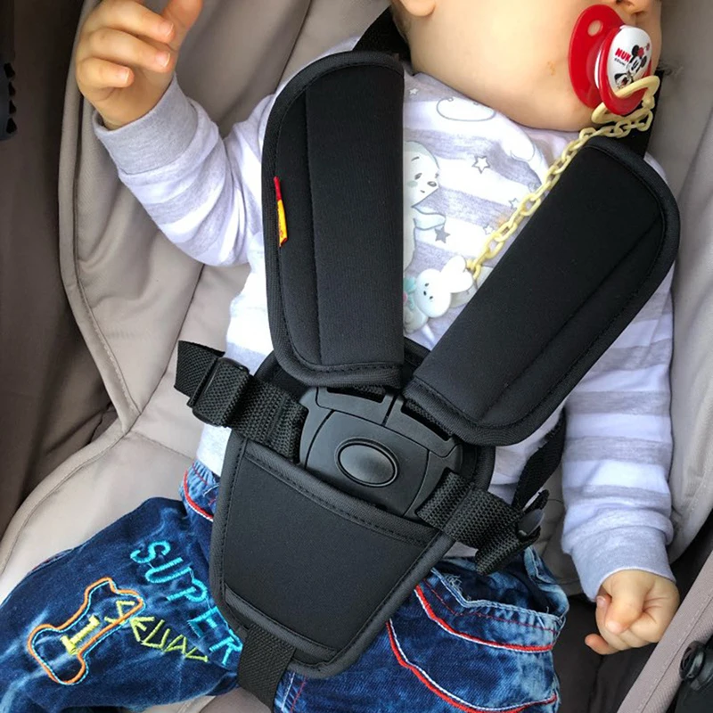 Color: GRAY - Stroller Strap Covers Three Piece Car Seats Accessories Cushion Shoulder Cushion For Stroller Pad Covers For Boy And Girl