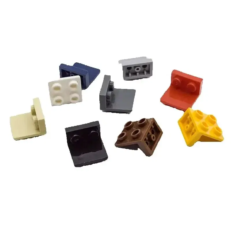 Color: GRAY, Size: S - 10 pcs lot 99207 Bracket 1x2-2x2 Inverted Building Blocks Moc Accessories Compatible with Brick Toys Children