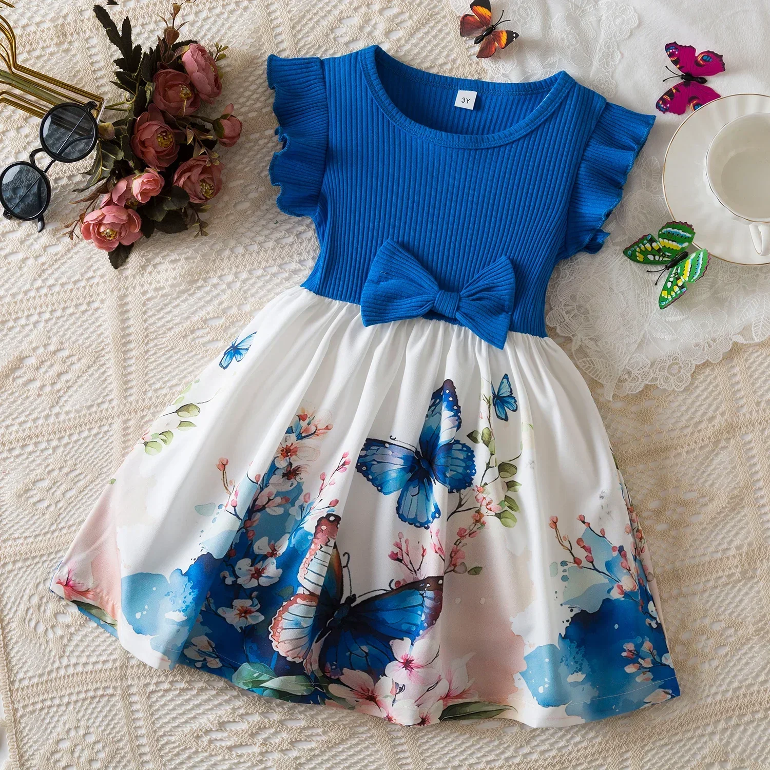 Color: Brown, Kid Size: 5 - Spring Autumn Full Sleeve Dress for Girls 3 to 8 Yrs Flower Girl Dress Children's Casual Clothing New Long Seelve Princess Dress