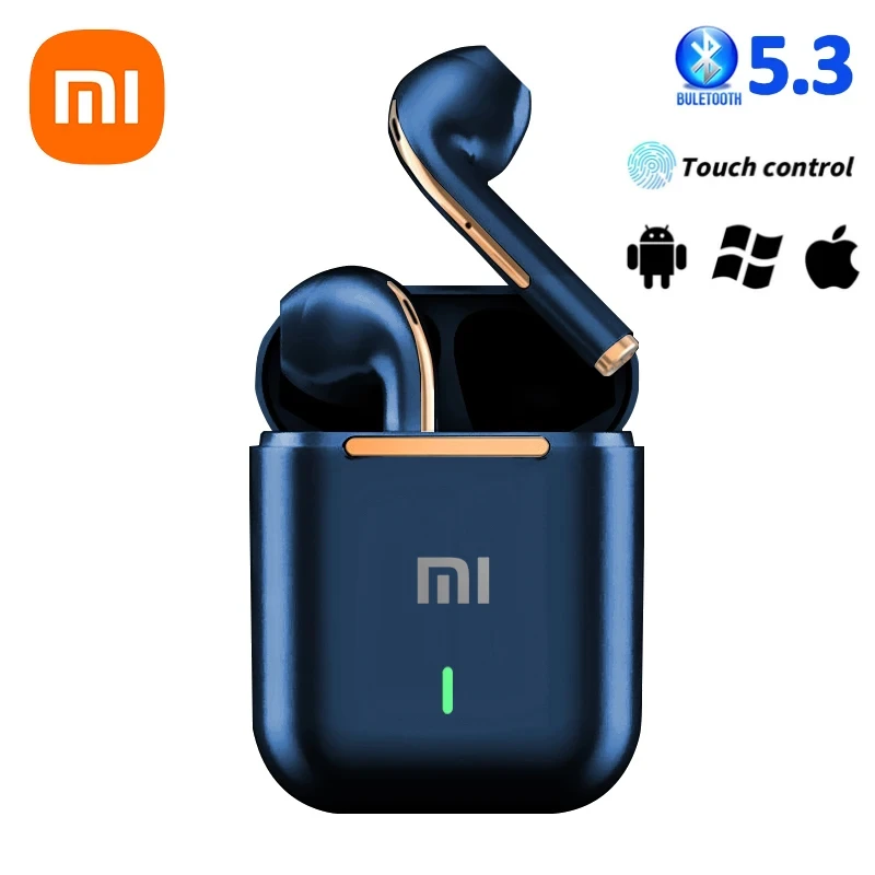 Color: Blue - xiaomi J18 Wireless Earphone Bluetooth Headset 9D Noise Reduction Gaming Headset With Microphone TWS Ear Buds Hands-free Earbuds