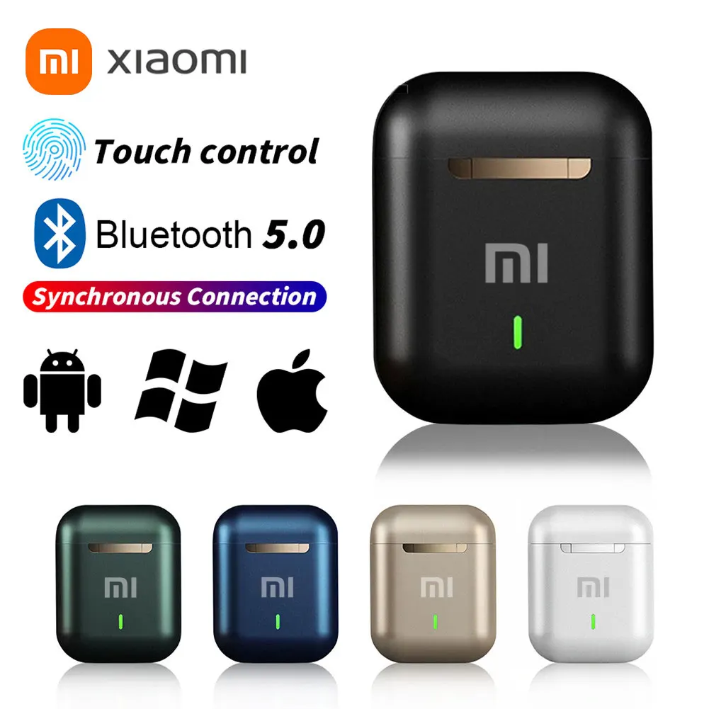 Color: Blue - xiaomi J18 Wireless Earphone Bluetooth Headset 9D Noise Reduction Gaming Headset With Microphone TWS Ear Buds Hands-free Earbuds