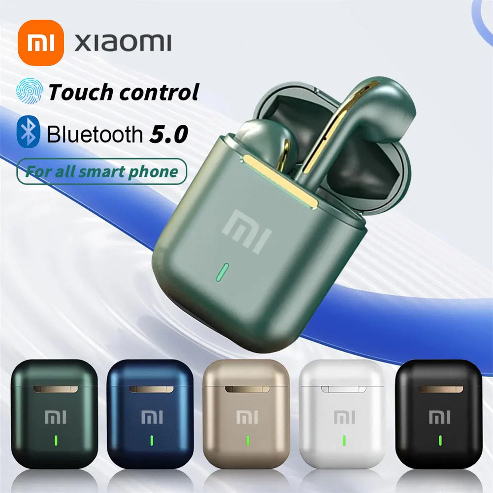 Color: Blue - xiaomi J18 Wireless Earphone Bluetooth Headset 9D Noise Reduction Gaming Headset With Microphone TWS Ear Buds Hands-free Earbuds
