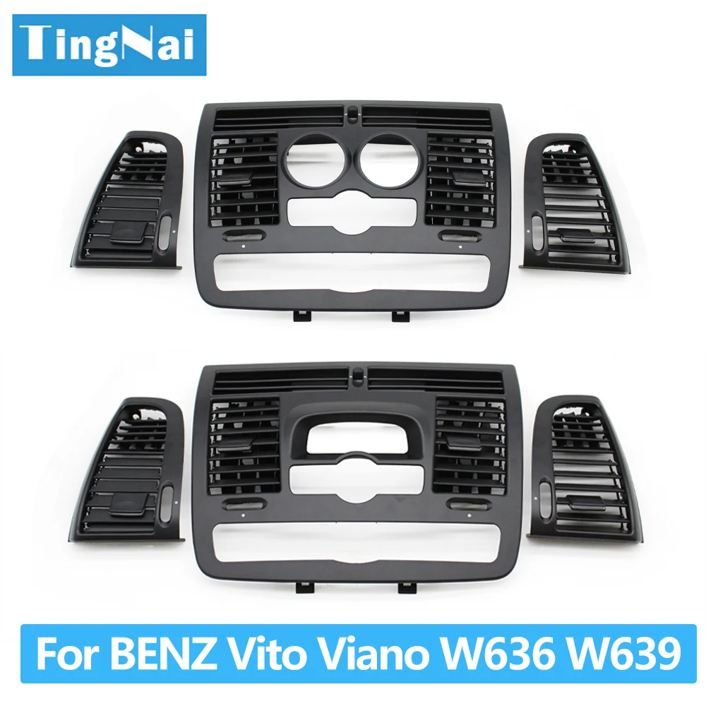 Color Name: Gold, Ships From: CN - Car AC Vent Grille Left Right Central Air Vent Outlet Cover Panel For Mercedes Benz Vito Viano W636 W639 2004-2015