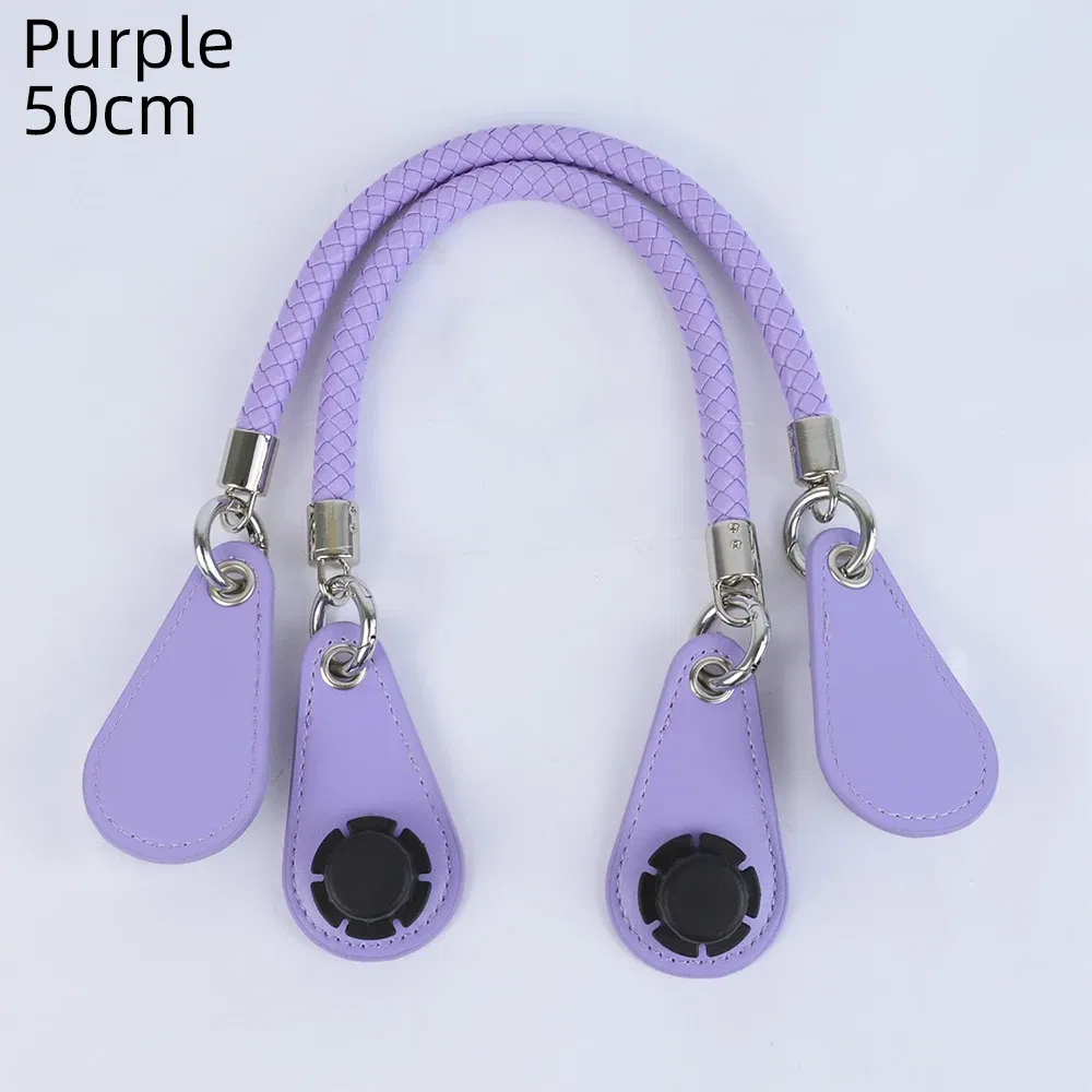 Color: Light Gold, Ships From: CHINA - New 1 pair Obag PU Woven braided leather Rope Handles straps round handlefor O Bag accessoires
