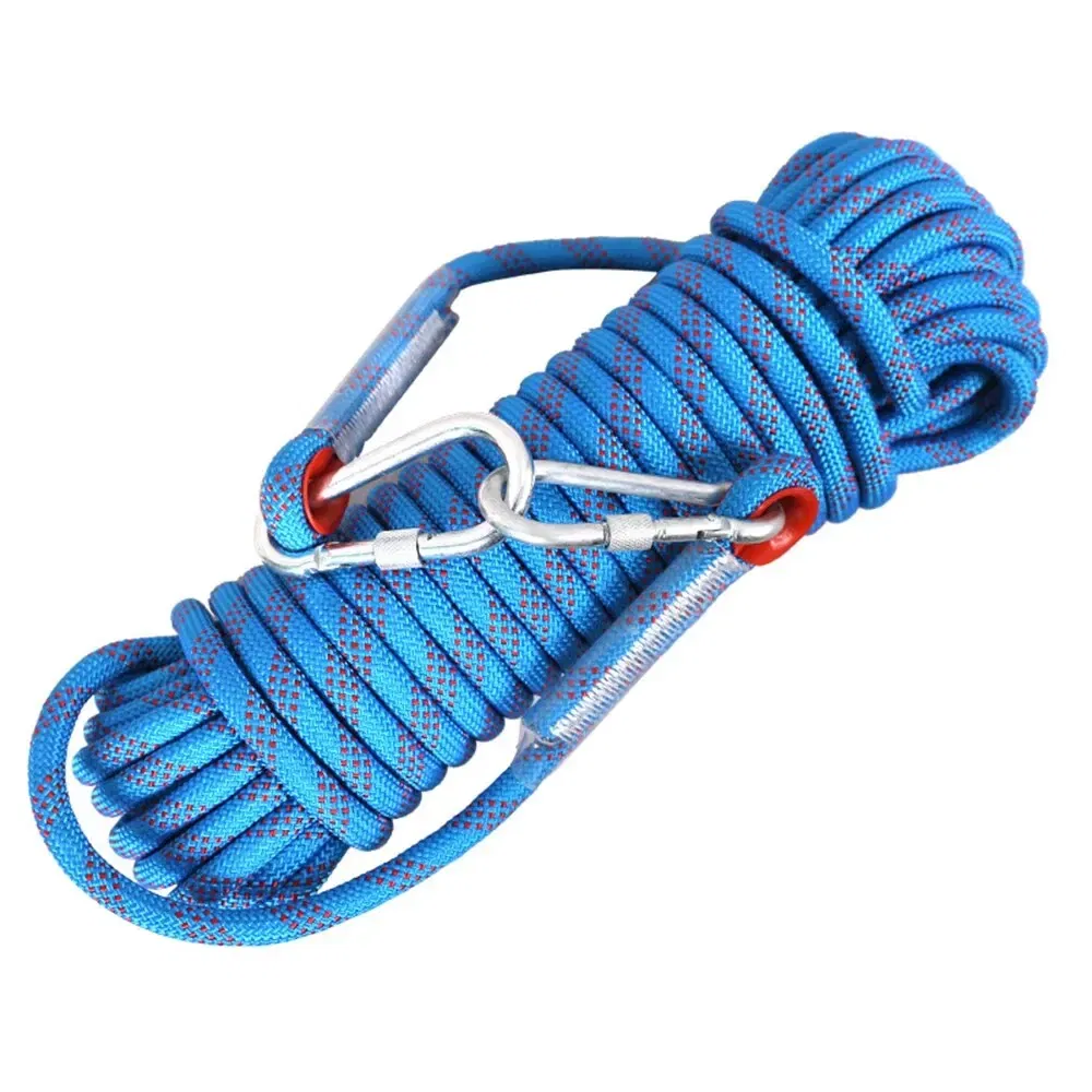 Color: Light green - Tomshoo 10mm Rock Climbing Rope 10M/20M/30M Outdoor Static Rapelling Rope for Fire Rescue Safety Escape Climbing Accessories