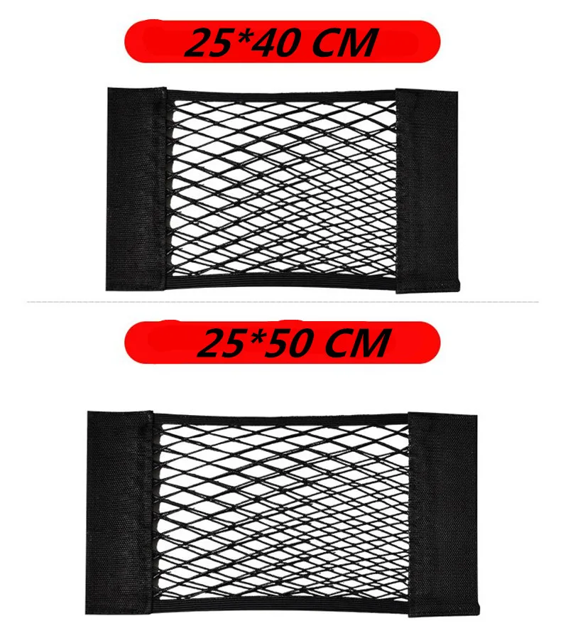 Color Name: black - For Volkswagen VW Golf 4 5 6 7 GTI R Tiguan Jetta MK4 MK5 MK6 Car Back Rear Mesh Trunk Seat Elastic String Net Magic Sticker