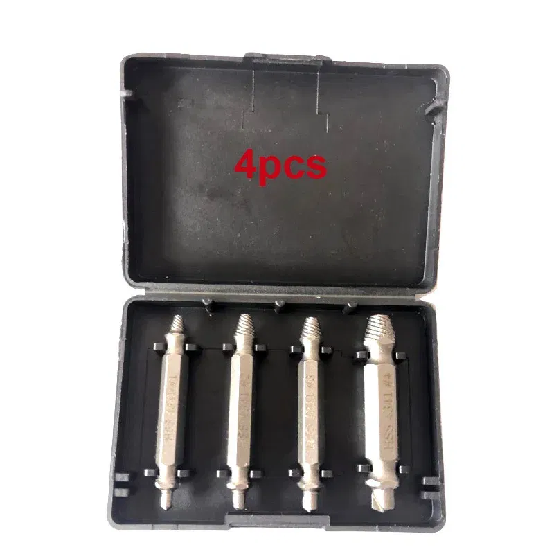 Color: Blue - Double-headed High-speed Steel 4341 Tap Extractor Slip-tooth Broken Screw Reverse-tooth Snapped Wire Removal Tool Set