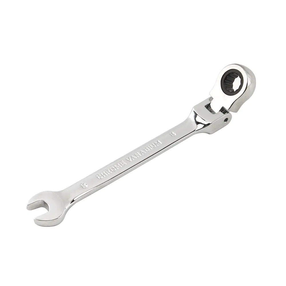 Color: Yellow - 1pc Ratchet Wrench of Keys Spanner Hand Tool 72-Tooth Ratcheting Flexible Head Mirror Finish