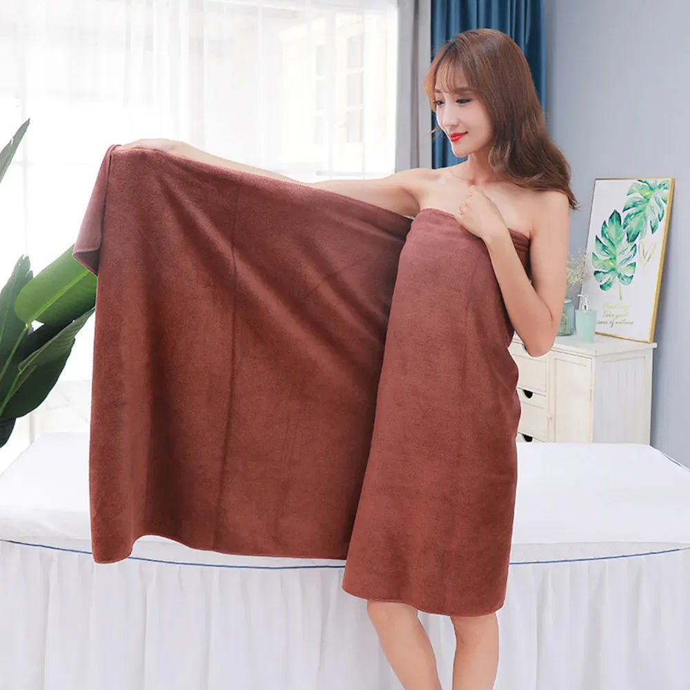 Color: 27#, Size: 70x140cm - super large smooth and soft double-sided quick-drying microfiber bath towel thickened non-linting towel Sports beauty bath towe