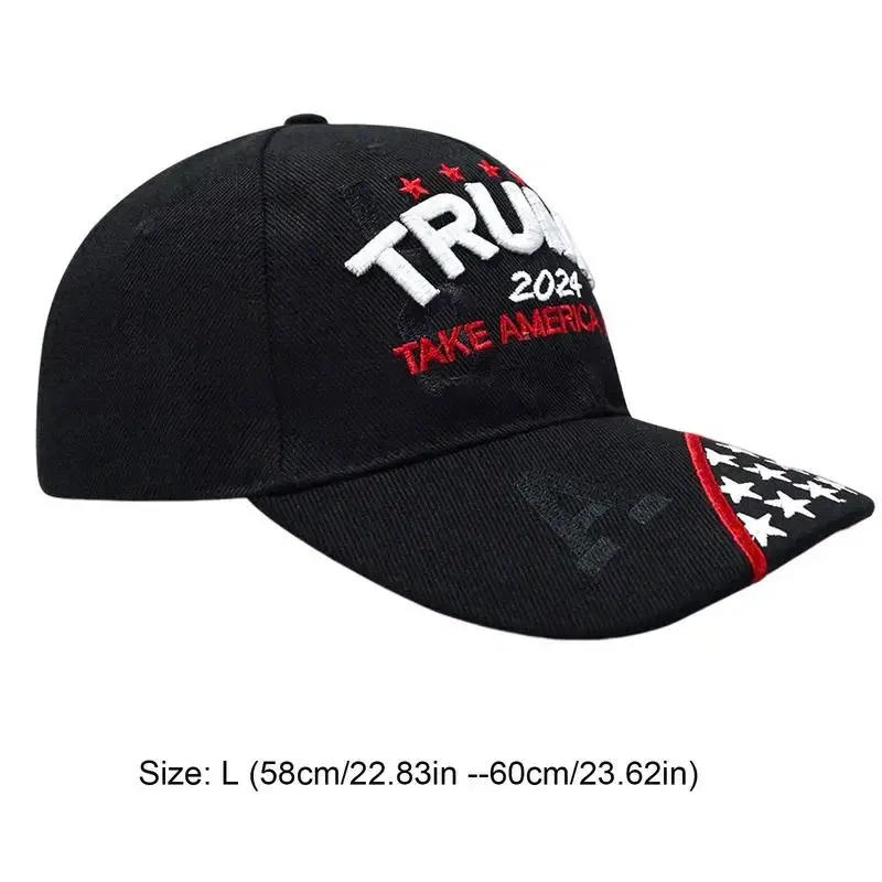 Color: Black, Ships From: CHINA - Donald Trump Hat Take America Back Trump Hat 2024 Breathable Embroidery Baseball Hat Adjustable For Boys Girls Women Men