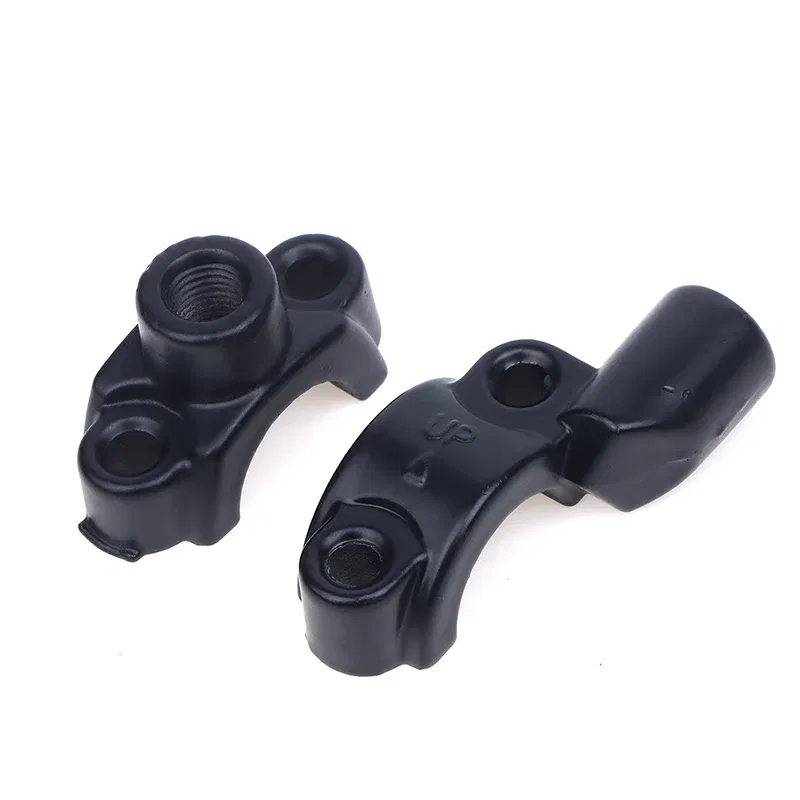 Color: Dark Grey - New 22mm Handlebar 10mm ThreadMotorcycle Master Cylinder Brake Lever Mirror Mount Clamp Rear View Mirror Holder Adapter