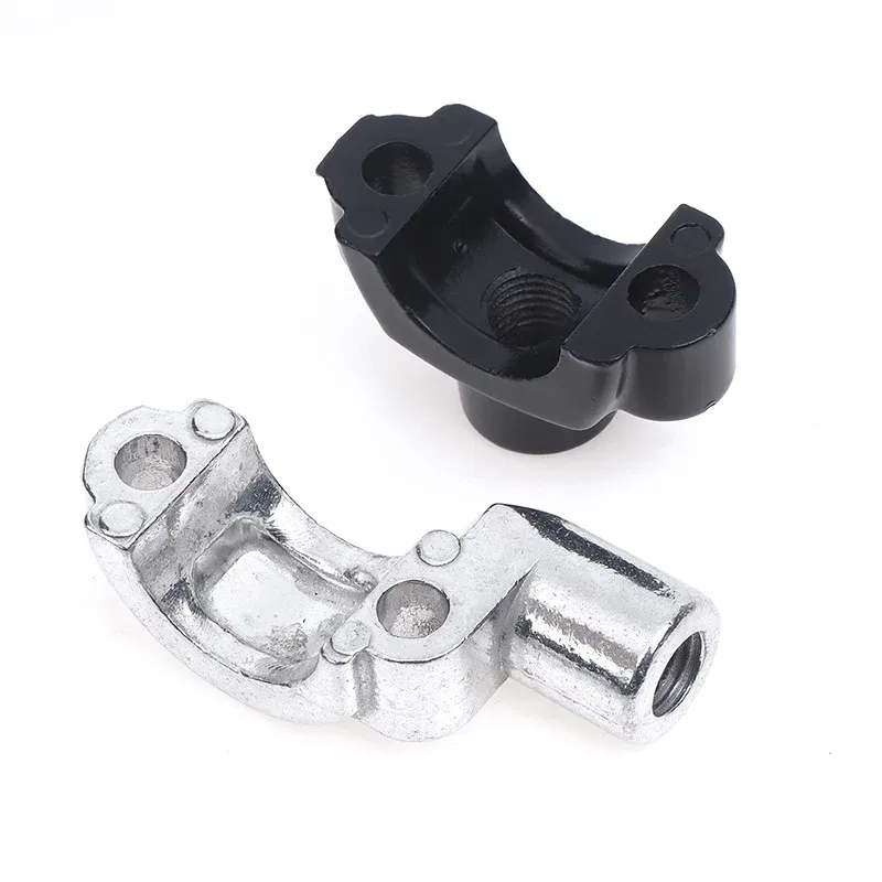 Color: Dark Grey - New 22mm Handlebar 10mm ThreadMotorcycle Master Cylinder Brake Lever Mirror Mount Clamp Rear View Mirror Holder Adapter