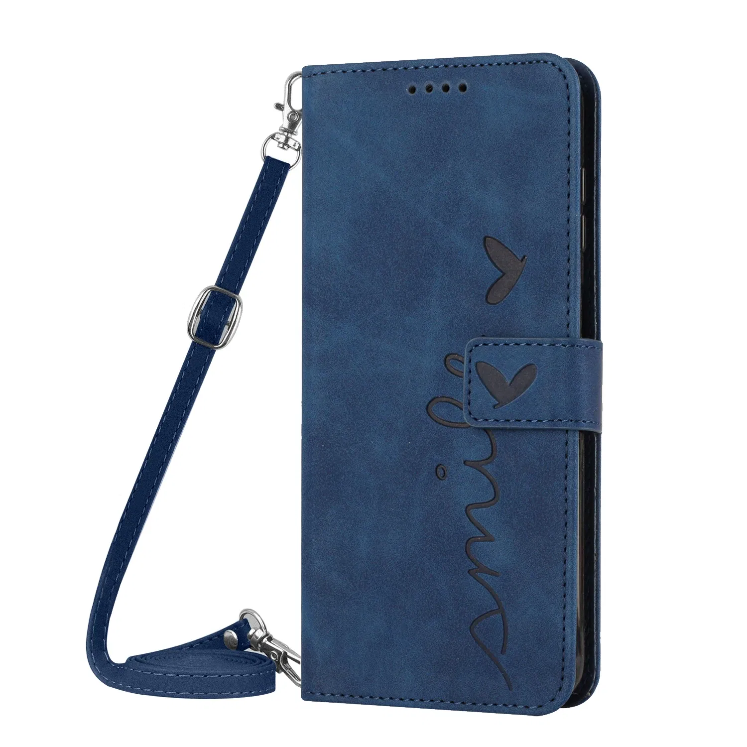 Color: Purple Pink, Ships From: CHINA, Material: Denim - Love Heart Strap Leather Crossbody Phone Wallet Case Book Stand For Google Pixel 8 7 Pro 8A 7A 6A Girls Cute Shoulder Cover