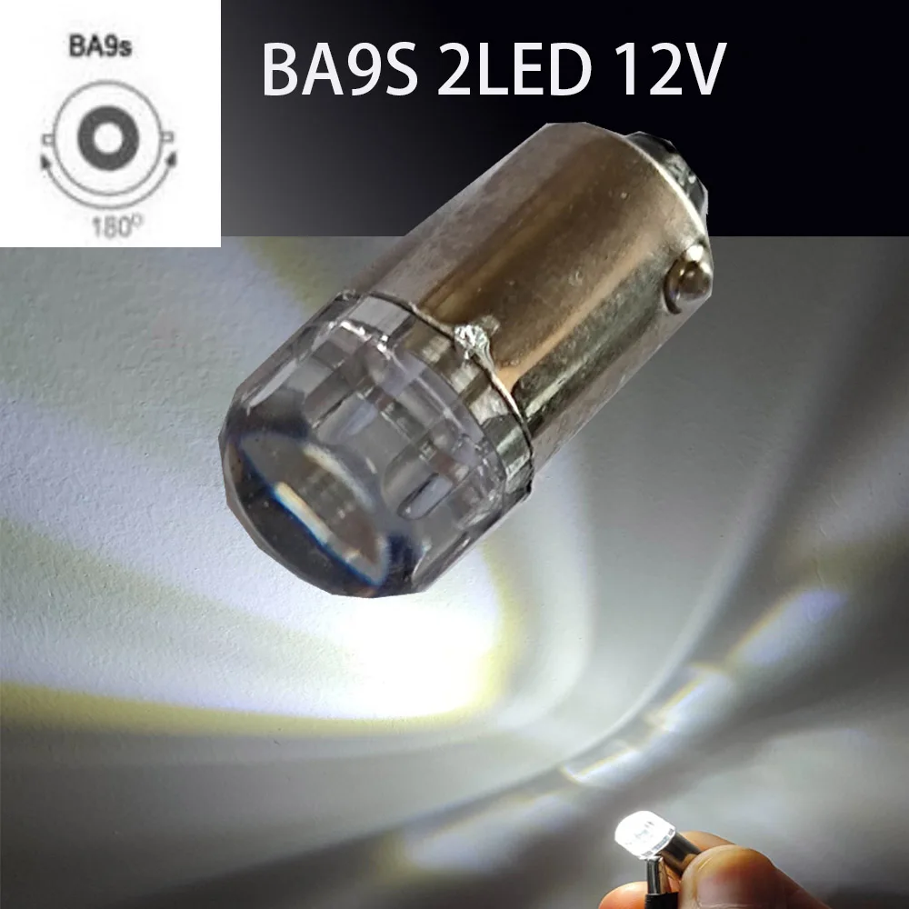 Emitting Color: Yellow - 2PCS BA9S T4W LED Car light bulb T2W T3W H5W interior Car LED License Plate light DC12V 12913 12910 12929 BA9 57 756 1816 1891