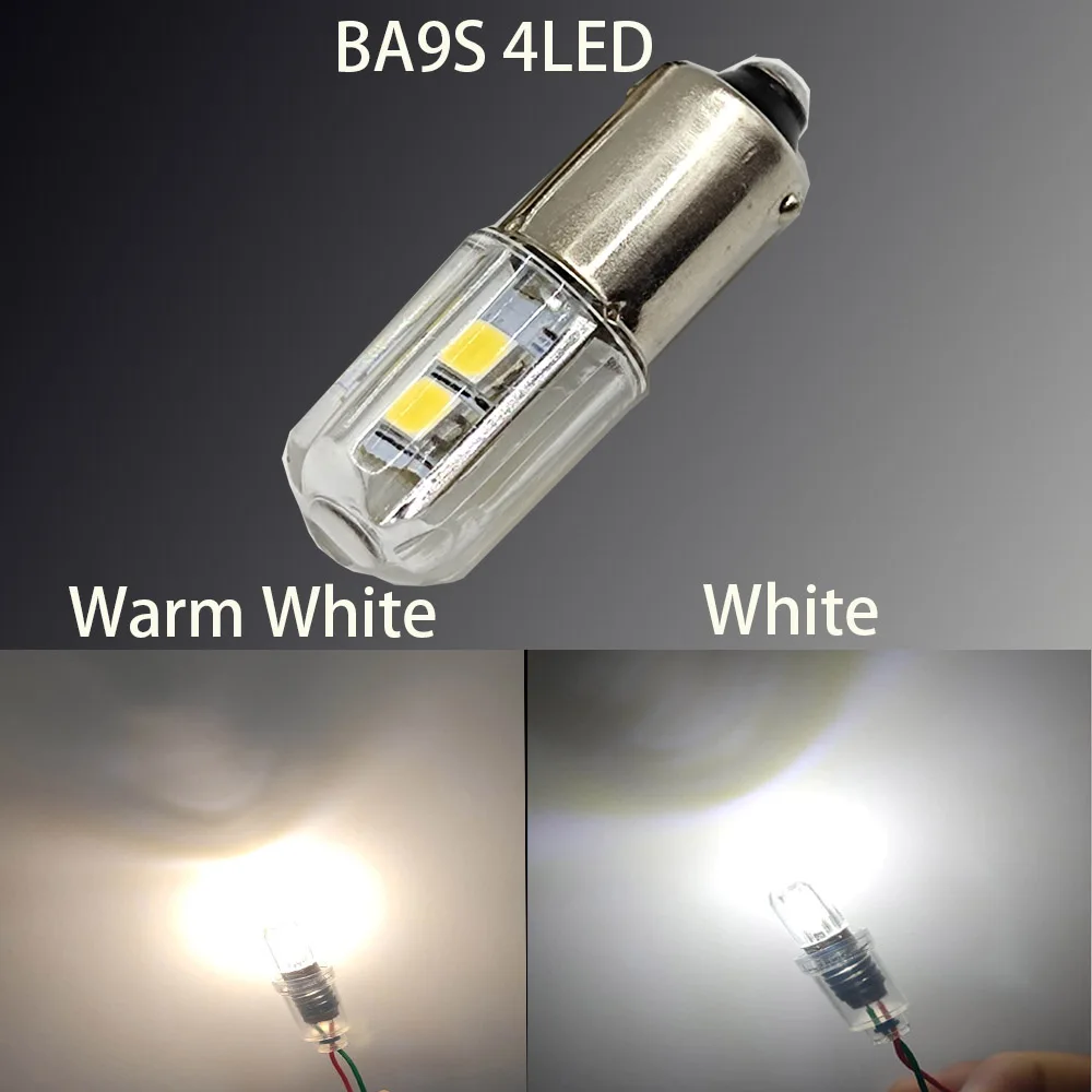 Emitting Color: Yellow - 2PCS BA9S T4W LED Car light bulb T2W T3W H5W interior Car LED License Plate light DC12V 12913 12910 12929 BA9 57 756 1816 1891