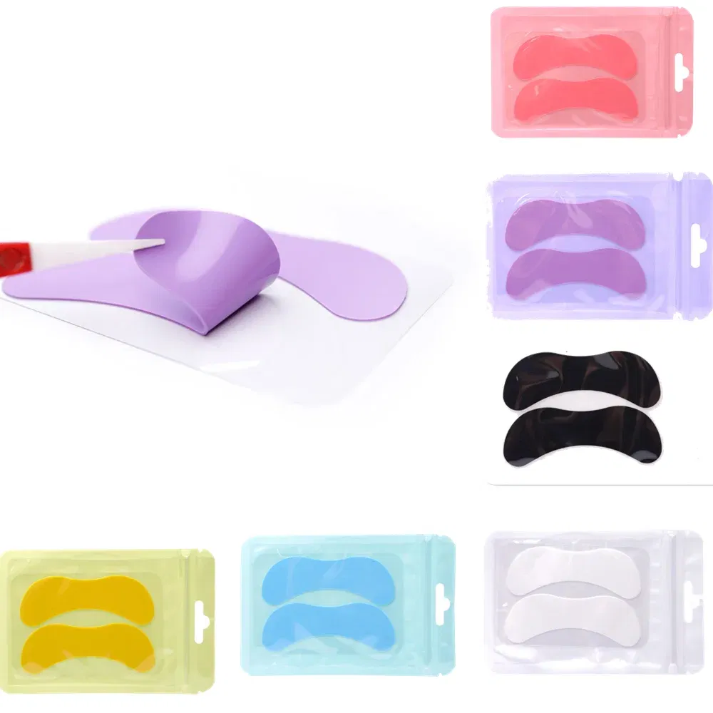 Color: Silver, Ships From: CHINA - 2Pcs Hot Eyelash Patches Competitor Eyelash Pads Multi-Color Eyelash Patches Silicone Eye Patches Universal Grafted Eyelash Pads