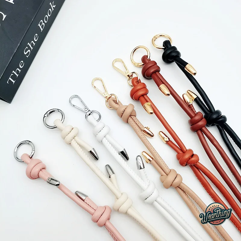 Color: green - Long Leather Shoulder Strap Crossbody Bag Adjustable Replacement Belt Handbag Strap Accessories DIY Bag Belt For Handbags