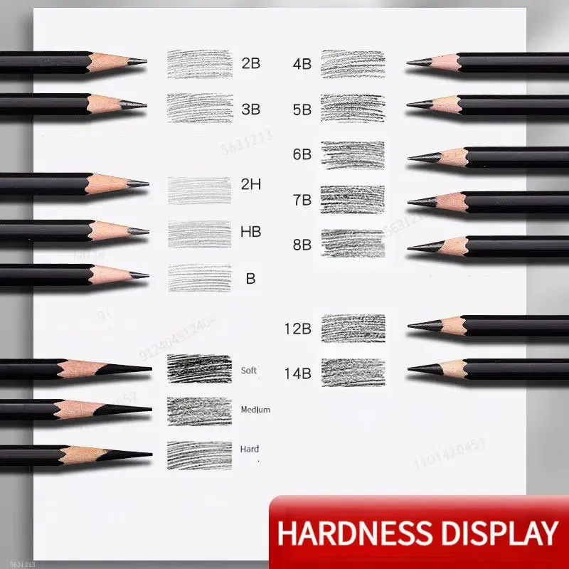 Color: WHITE - 27/38/47pcs Sketch Pencils Set Roll Up Canvas Wrap Sketching Pencil Bag Art Drawing Supplies Charcoals Kneaded Eraser