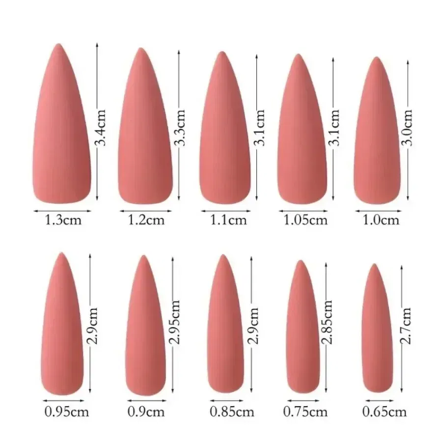 Color: GRAY - Matte False Nails 24PCS  Head Frosted Press Glue on Fake Nail Tips Ballet Detachable Full Cover Artificial Fingernails