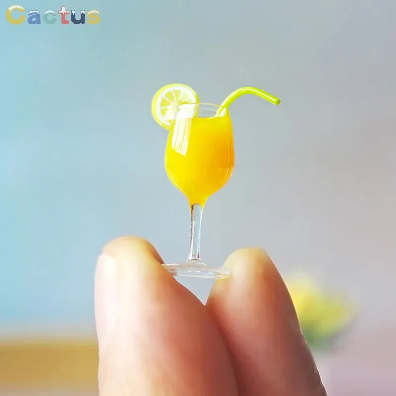 Color: ArmyGreen - Miniature Toy Cocktail Drinks Doll Toys Dollhouse Accessories Miniature Items For 1:6/1:12 Doll House Kitchen Ornaments