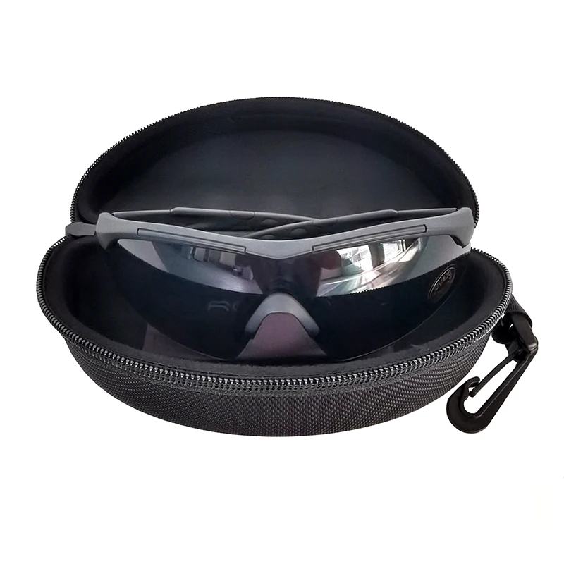 Lenses Color: WHITE, Frame Color: black - Anti-Impact, Through Cone-Shaped Military-Specific Shooting Glasses Ballistic Tactical Goggles Combat UV Protection Sunglasses