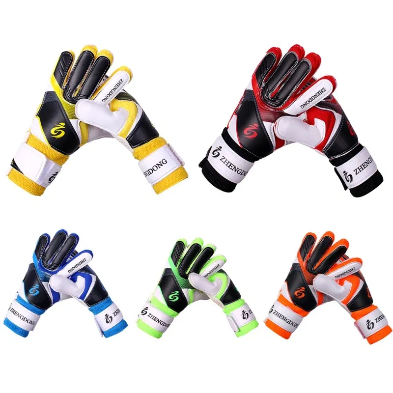 Color: Green, Size: S - Adults Kids Professional Soccer Goalkeeper Gloves Finger Protection Goal Thickened Latex Football Gloves for futbol futebol Goal