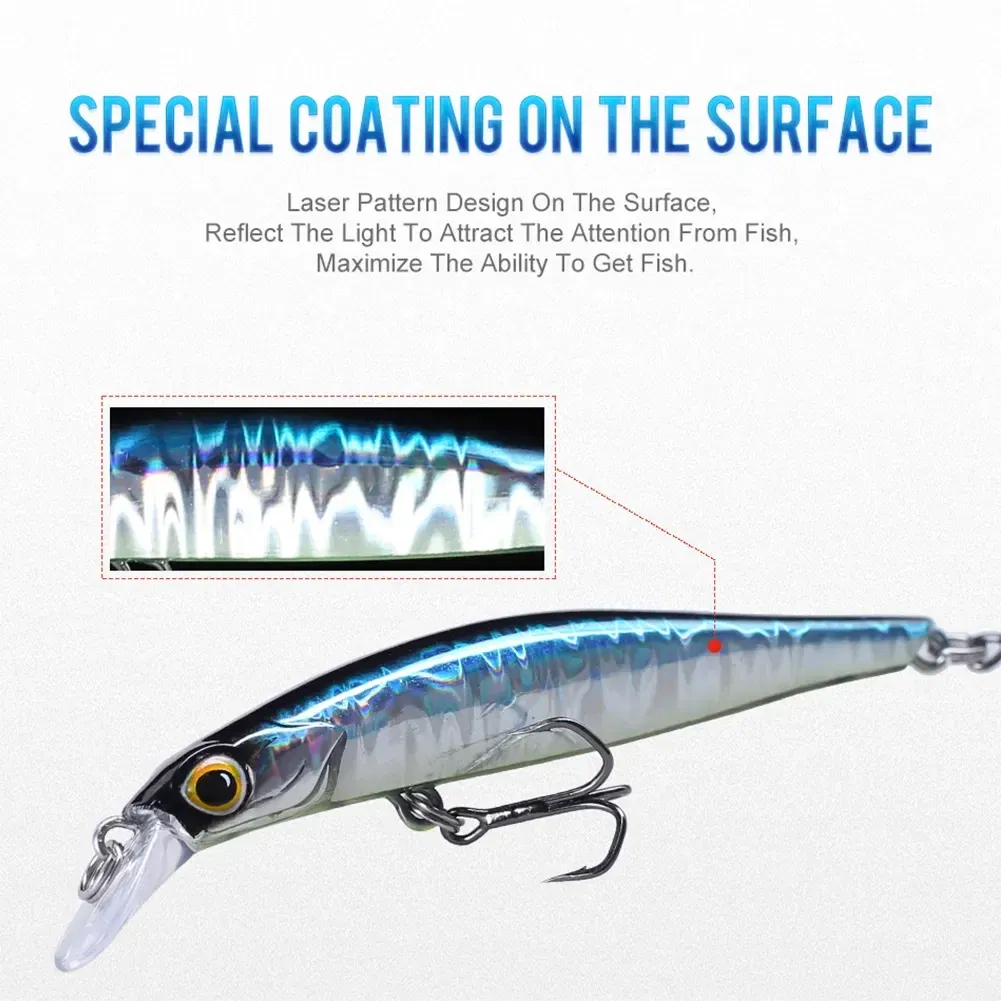 Size: 55mm, Color: Black & White Lable - Kingdom Sinking Minnow Bait 60 80 90 105mm Vibrate Sinking Jerkbati Swimbait Magnet Trasnfer Long Casting Hard Fishing Lure