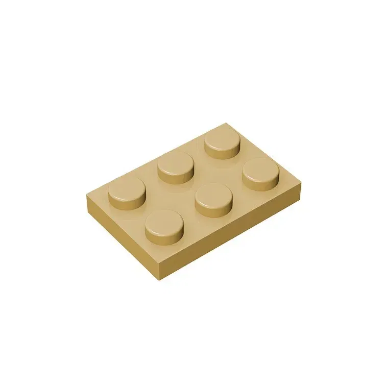 Color: GRAY - Gobricks GDS-510 Plate 2 x 3 compatible with lego 3021 pieces of children's DIY building block Particles Plate DIY