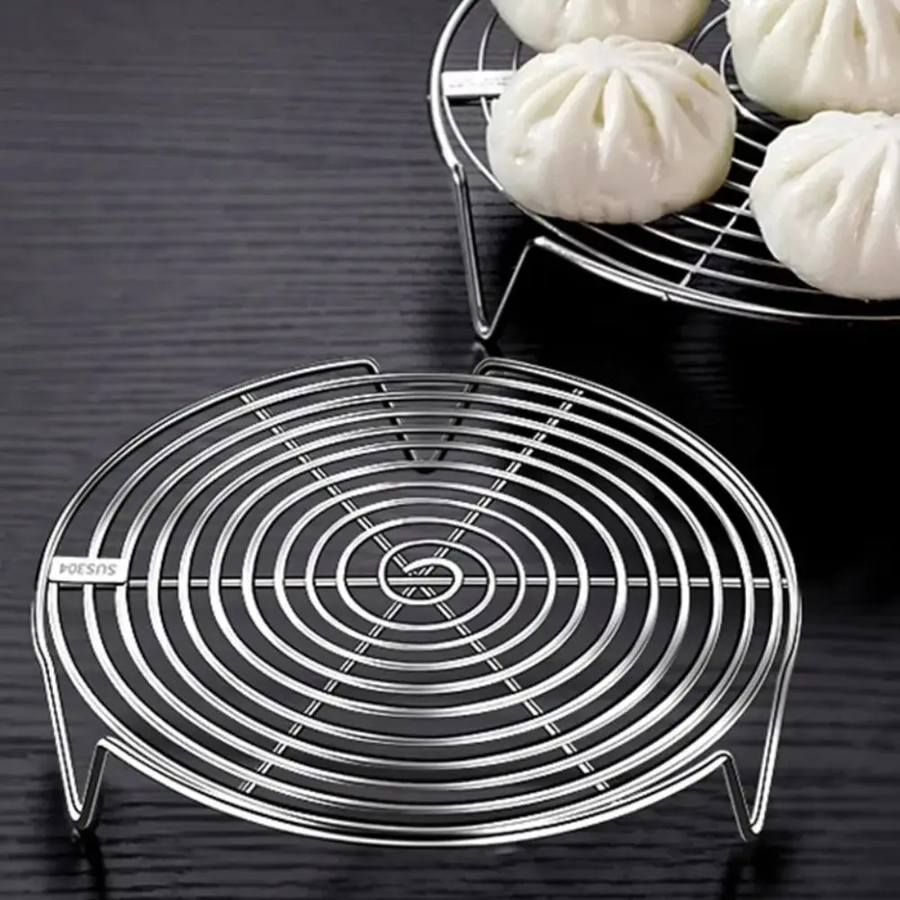 Color: plum - 304 Stainless Steel Steamer Rack Multifunction Pot Steaming Tray Dumplings Eggs Grill Stand Kitchen Tableware Cooking Utensils