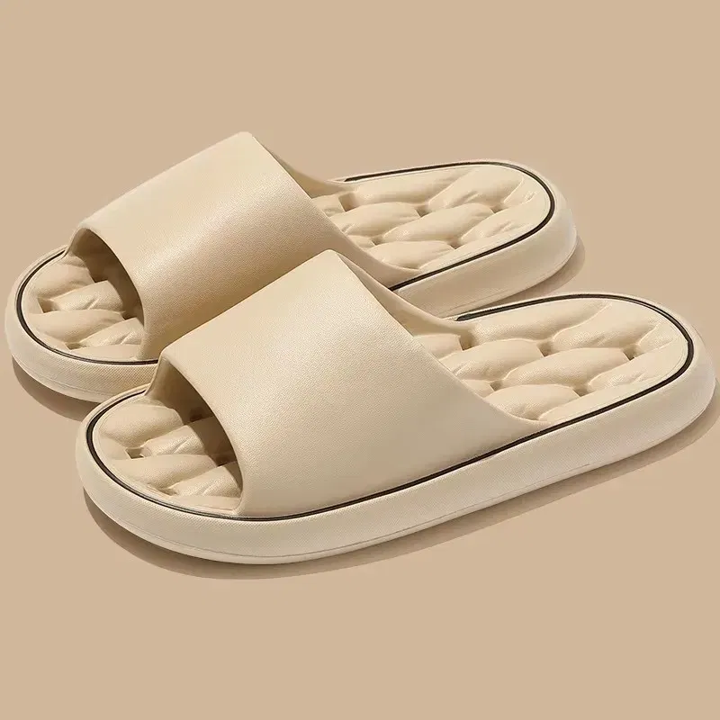 Color: GRAY, Shoe Size: 40-41, Ships From: CHINA - BASATU Fashion Summer Cartoon Home Shoes Non-slip Soft Slides Lithe Comfort Sandals Men Women Couple Slippers Trendy Slippers