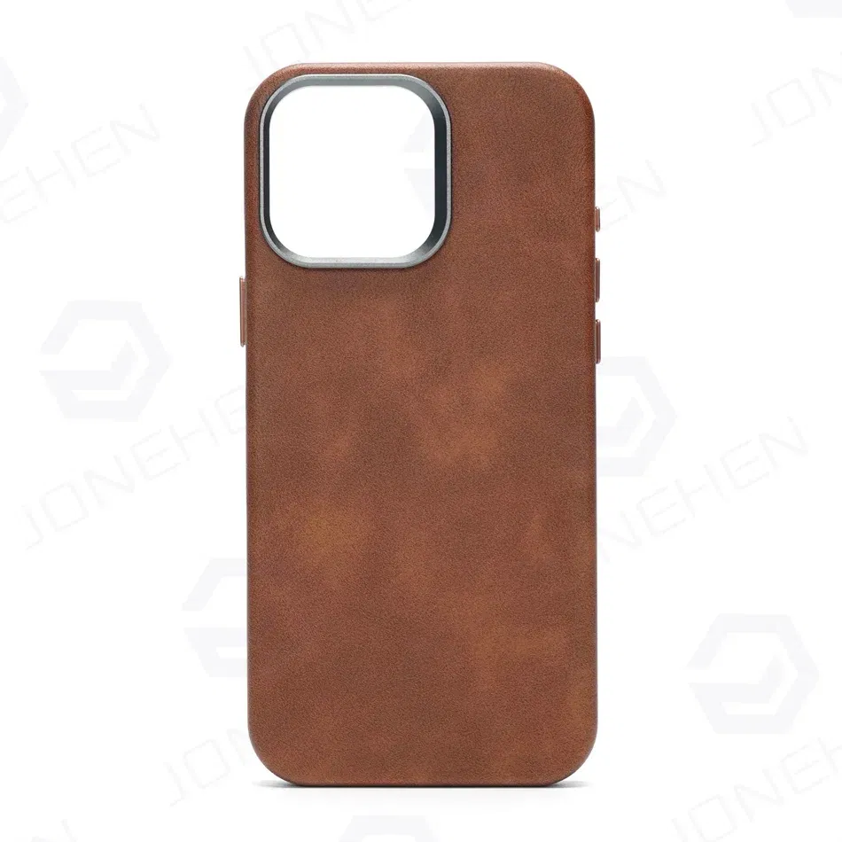 Color: Purple Pink, Material: Acrylic - High-end Retro Oil Wax Pattern Magnetic For Magsafe Leather Case For iPhone Air 15 14 Plus 13 16 17 Pro Max Camera Button Cover