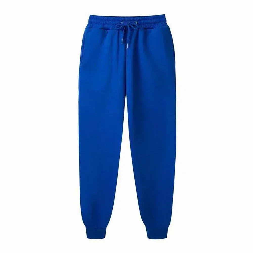 Color: Clear, Size: L - Men's Casual Sweatpants Fleece Sports Pants Unisex Fashion Solid Loose Trousers Streetwear Autumn Winter Jogging Fitness Pants