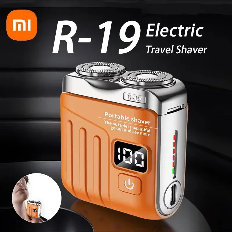 Xiaomi Electric Smart Shaver Digital Display Mini Dual Blade Rechargeable Shaver Household Car Shaver Powerful Men's Gift Shaver