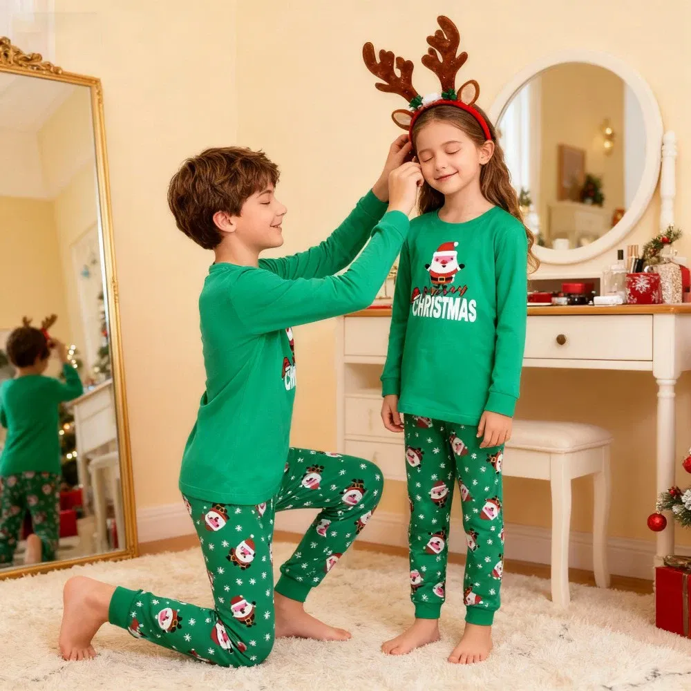 Color: black, Kid Size: 4T - Boys Pajamas Sets 3 to 4 5 6 7 10 12 Years Winter Cotton Long Sleeve Kids Pyjama Toddler Girl Christmas Pijama Children Clothing