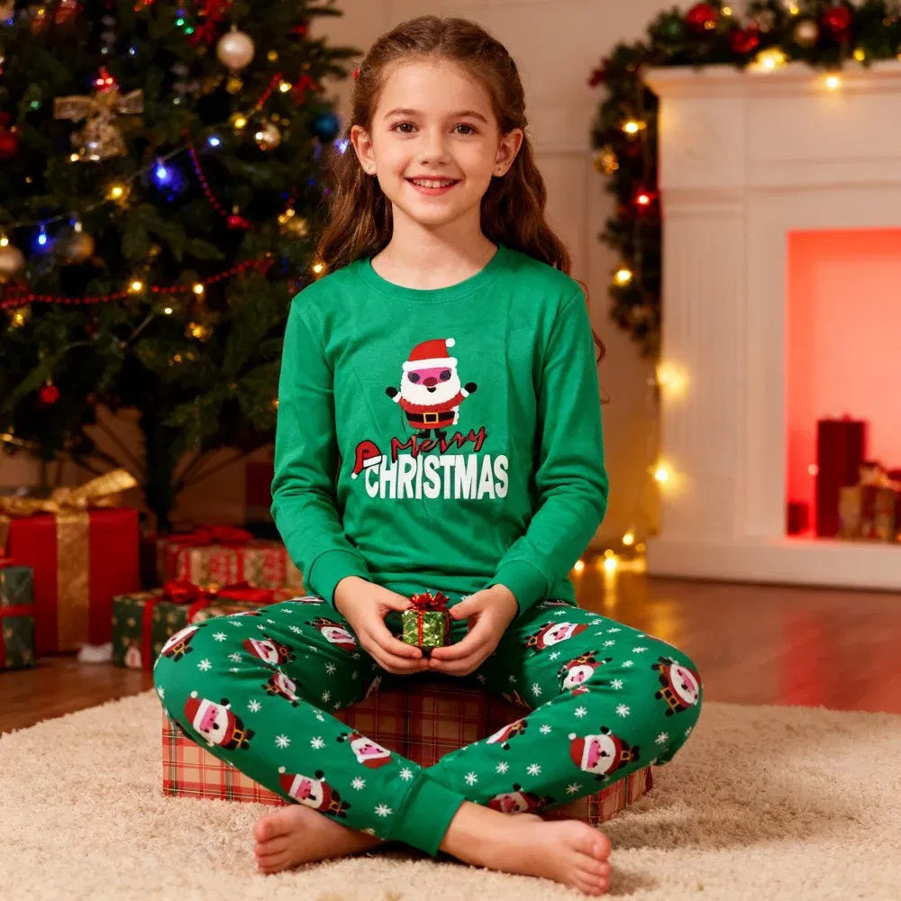 Color: black, Kid Size: 4T - Boys Pajamas Sets 3 to 4 5 6 7 10 12 Years Winter Cotton Long Sleeve Kids Pyjama Toddler Girl Christmas Pijama Children Clothing